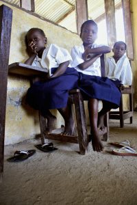 Students forced to share desks at Upper Timbo School in Rivercess 